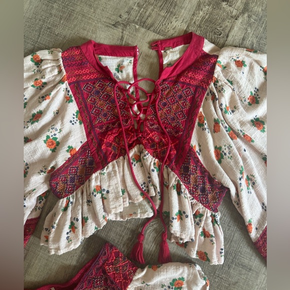 Freepeople embroidered top & shorts set - Picture 3 of 5